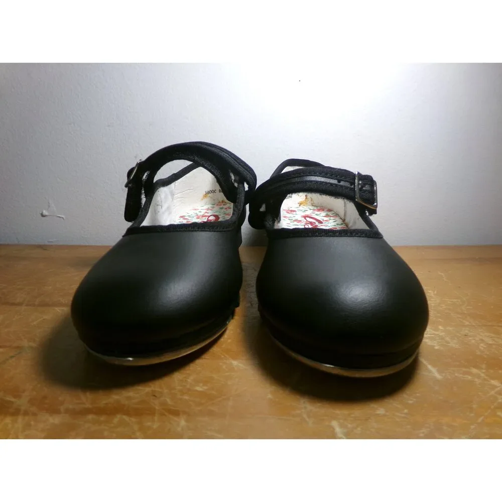 Dance Tap Shoes Capezio Kids 13M Mary Jane Leather Easy Strap Student